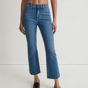 Madewell size 29 Kickout jeans raw hem